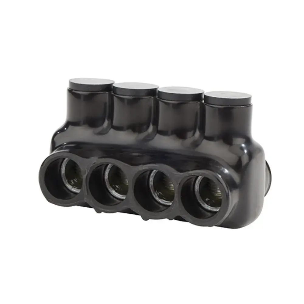 IPLD250-4 NSI 4-Port Ebony Multi-Tap Pre-Insulated Connector, 250 MCM – 6 AWG