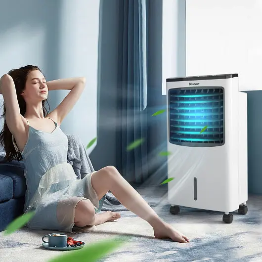 Costway 3--1 Travel-friendly Evaporative Air Conditioner Cooler Remote Regulation Home, EP23665