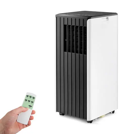 Costway 8000 BTU Travel-friendly Air Conditioner Cool Humidifier and Sleep Mode, Black & White, FP10346US-BK