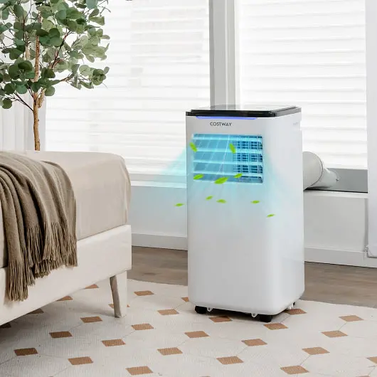 Costway Premium 3--1 Travel-friendly Air Conditioner Fan and Dehumidifier Mode-10000 BTU, FP10345US-WH