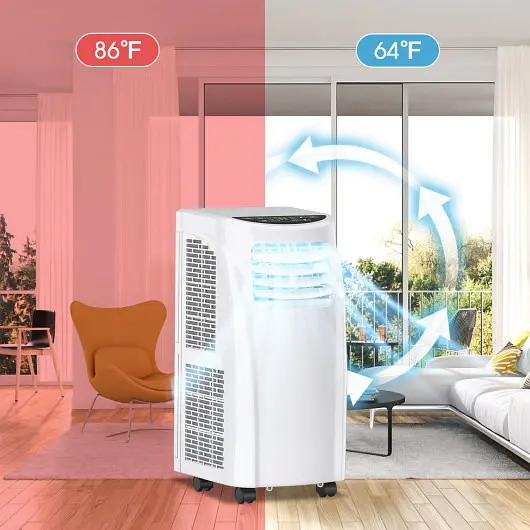 Costway Rust-Resistant 8000 BTU Travel-friendly Air Conditioner Sleep Mode and Dehumidifier Function, EP24619US