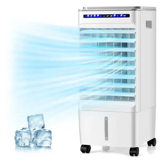 Costway Wear-Resistant 3--1 Evaporative Travel-friendly Air Cooler 3 Modes include Remote Regulation, Cream, ES10011US-WH