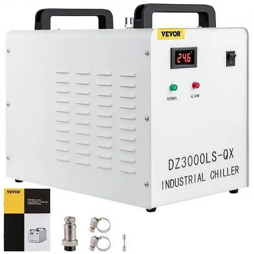 VEVOR Water Chiller CW-3000 Industrial Chiller 9L Thermolysis Type Water Chiller 50with°C, LSJCW-30000000001V1