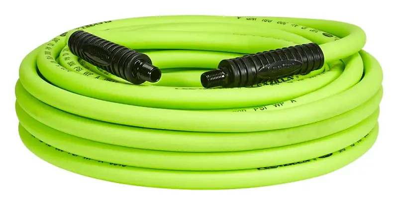 Flexzilla HFZ3850YW2 Premium Air Hose, 3/8 ID, 50 ft L, MNPT, 300 psi Pressure, Polymer, Mint