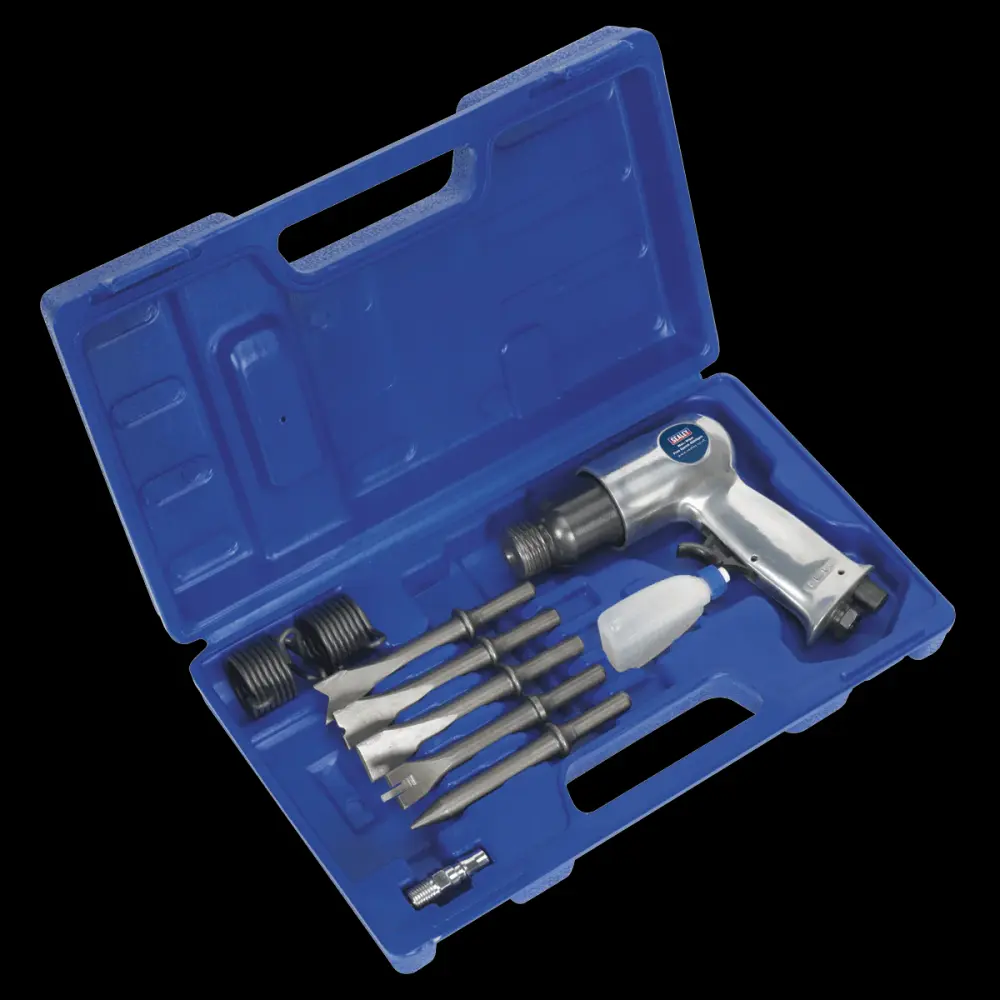 Sealey SA12/S Air Hammer Kit Chisels Medium Stroke