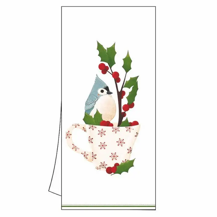 Holiday Cheer-Kitchen/Bar Towel Brushed Nickel