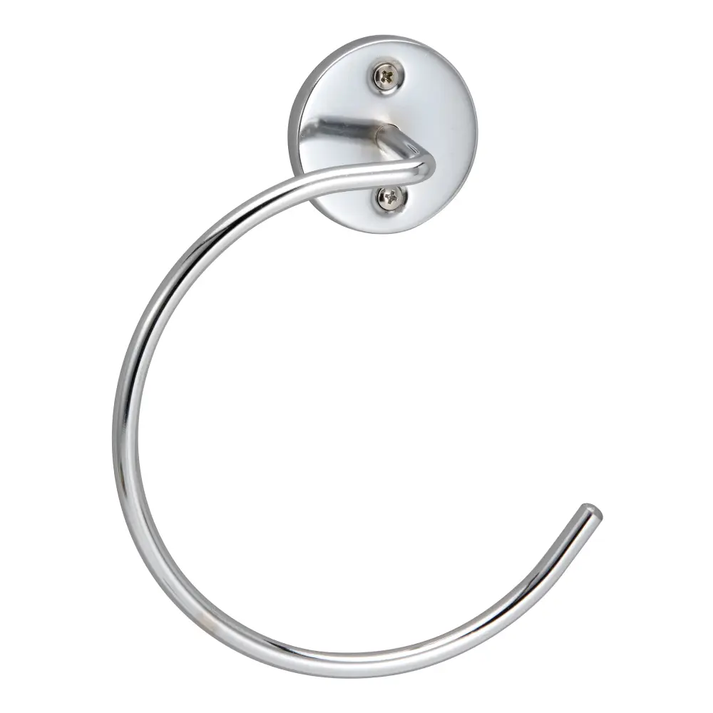 Fundamentals Towel Ring, Shiny metal