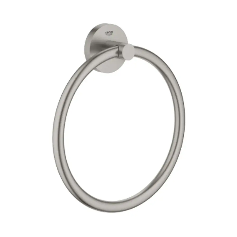 Grohe Essentials Towel Ring Supersteel - 40365DC1 - Ideal Up-to-date Bathrooms