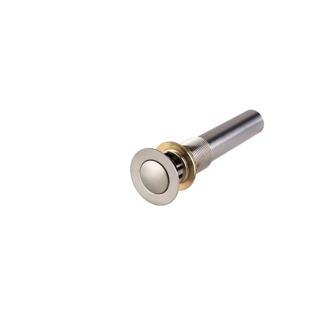 1.25 . Conventional Bathroom Sink Pop-Up Drain Assembly Overflow Brushed Nickel- 38F-BN