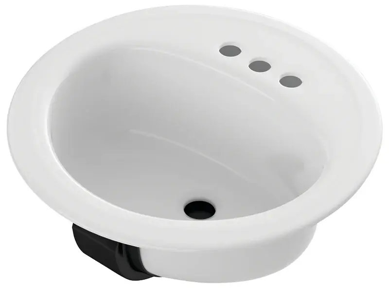 Bootz Laurel Series 021-2435-00 Lavatory Sink, Round Basin, 19 OAW, 19 OAH, 7-13/16 OAD, Alloy