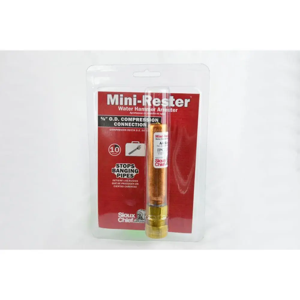 660-Q2B Sioux Chief MiniRester Straight, 1/2" PDQ No Lead, Bulk