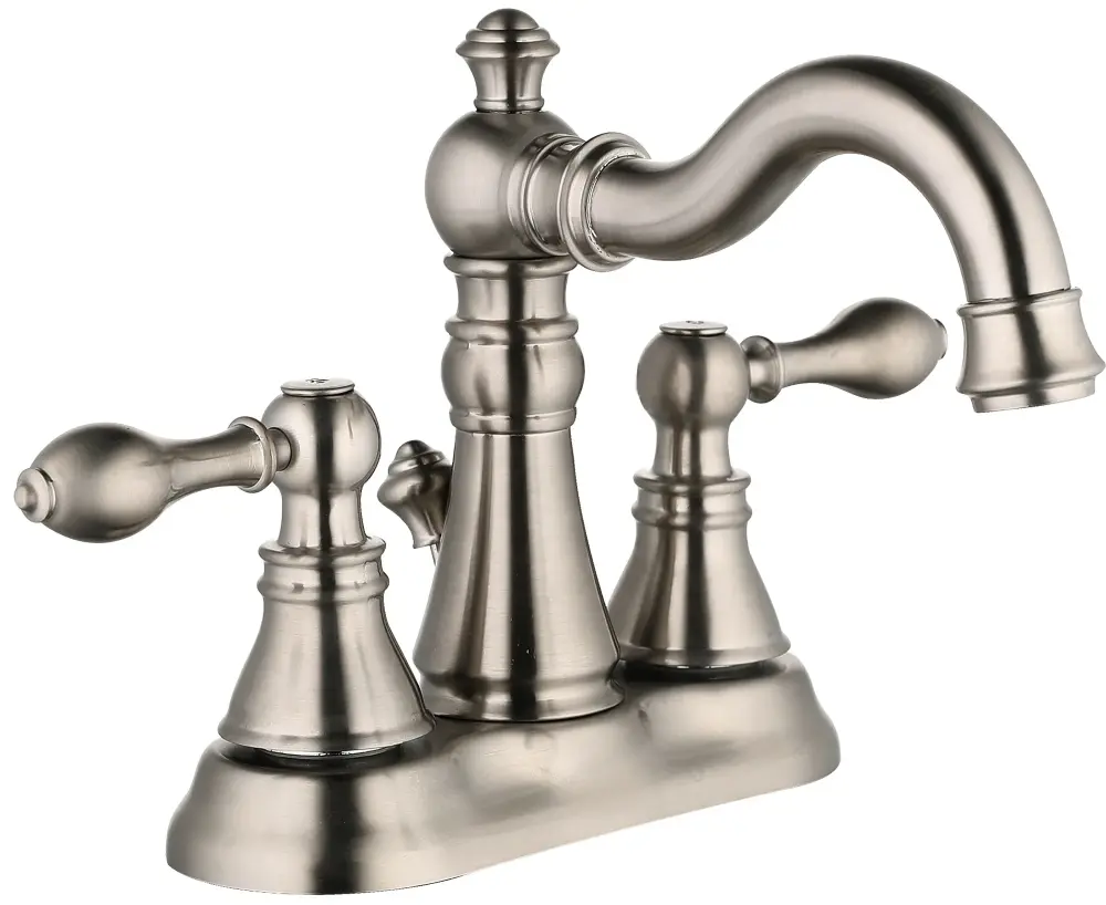 Bagneux Traditional 4 . Centerset Bathroom Faucet Brushed Nickel - MFF-BGC4-BN