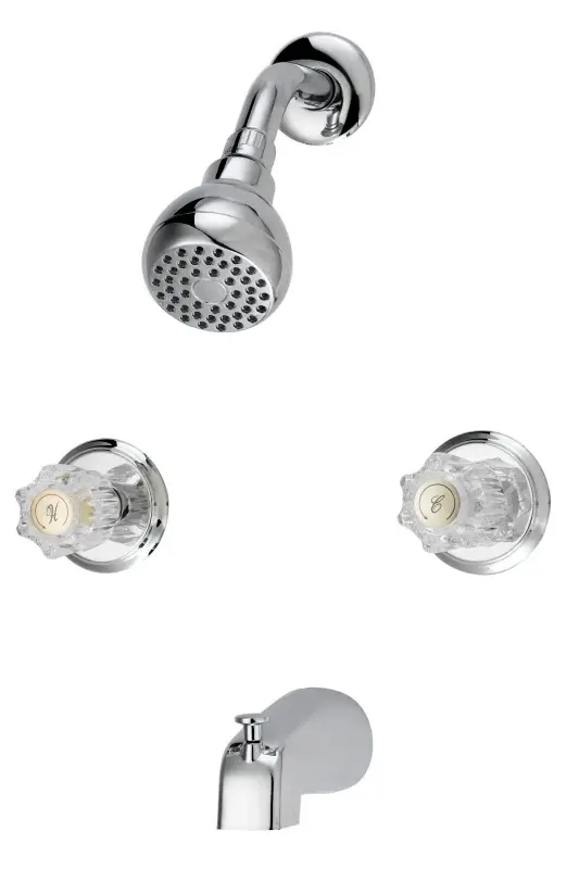 Boston Harbor GU-TQOB016CP Tub and Shower Faucet, Fixed Install Showerhead, 1.75 gpm Showerhead, 1 Spray Settings