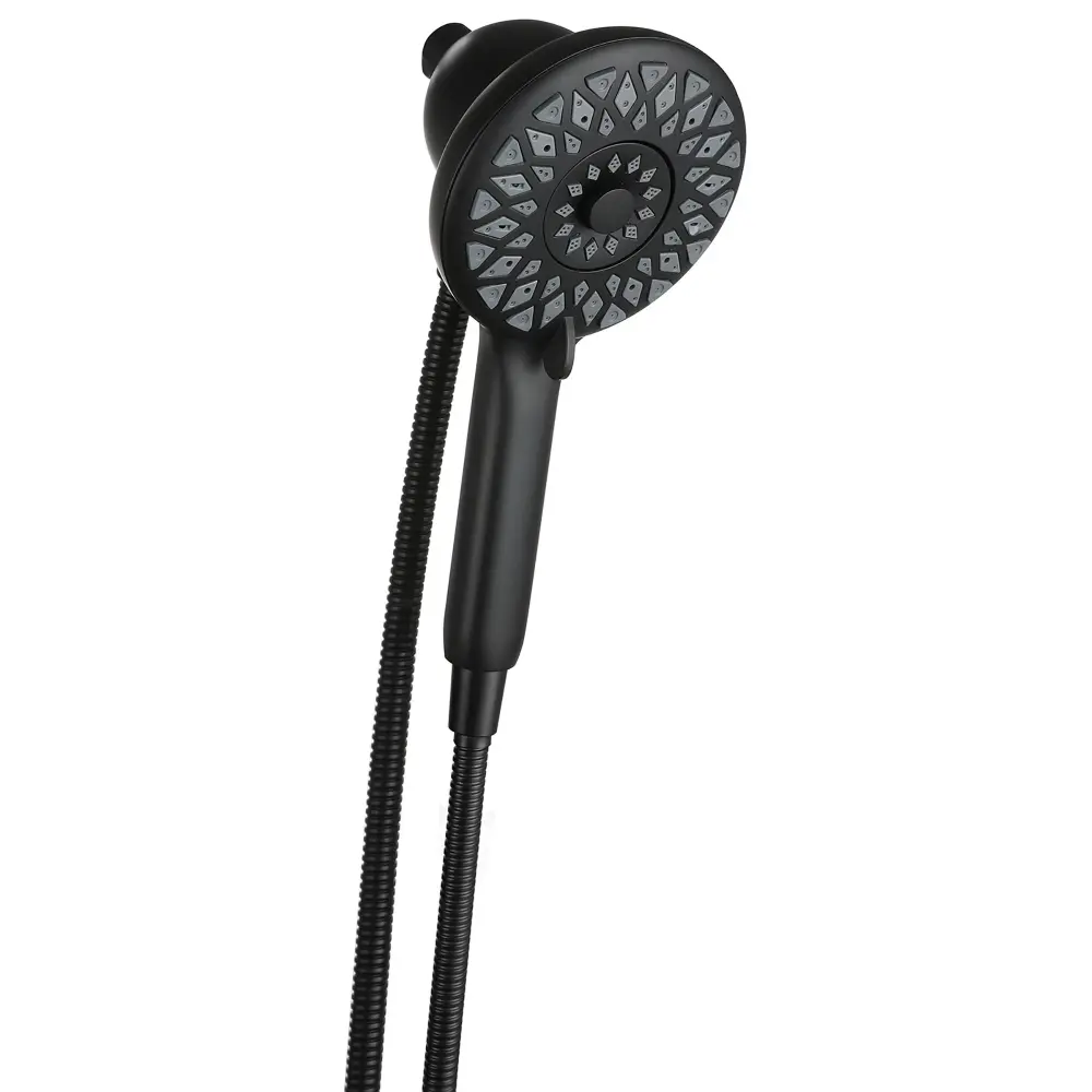 High Pressure Shower Heads 6 Spray Mode Handheld Shower 60" Stainless Steel Hose - Matte Midnight