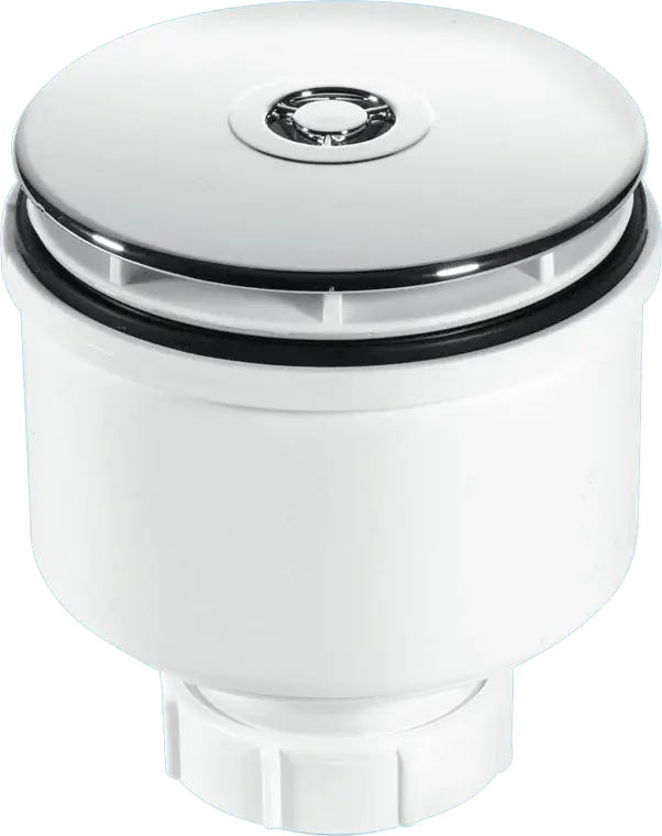 McAlpine ST90CB10-V 90mm x 50mm Water Seal Shower Trap 2" Universal Vertical Outlet interchangeable 110mm Flange.