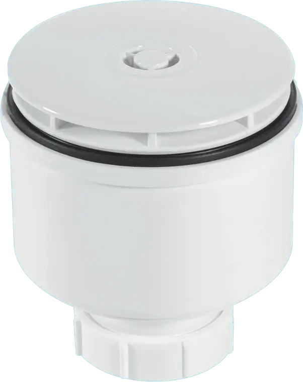 McAlpine ST90WH10-V 90mm x 50mm Water Seal Shower Trap 2" Comprehensive Vertical Outlet removable 110mm Flange.