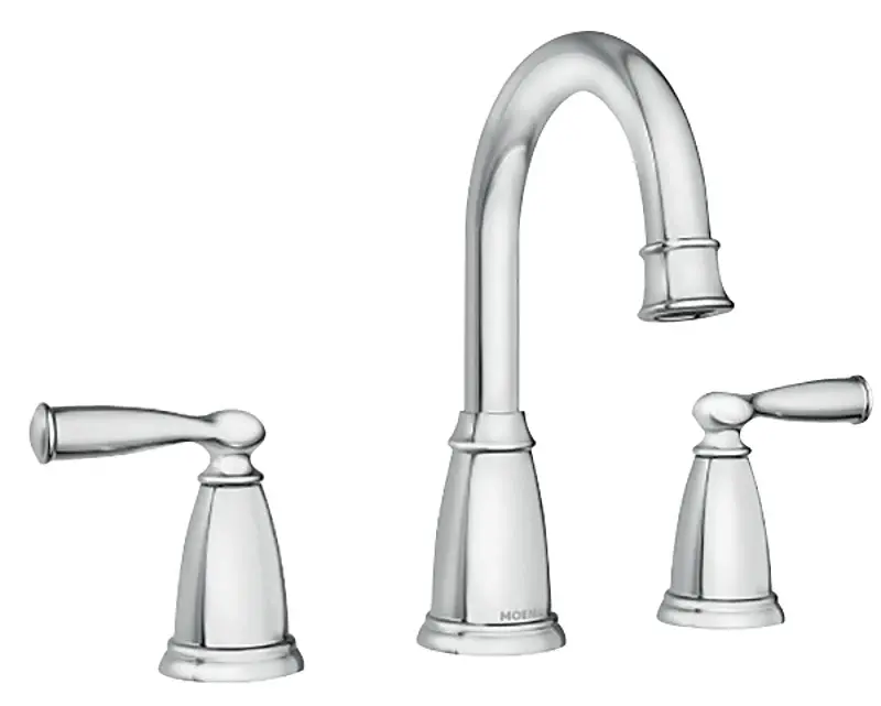Moen Banbury Series 84947 Bathroom Faucet, 1.2 gpm, 2-Handle, 3-Faucet Hole, All-metal, Chrome, Lever Handle