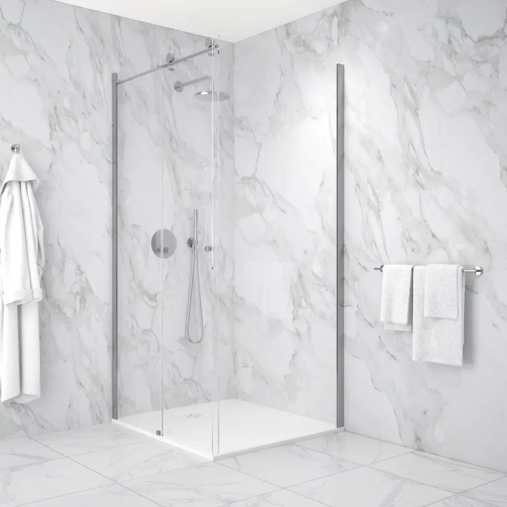 Reversible Sliding Shower Enclosure - 1000mm x 800mm Chrome