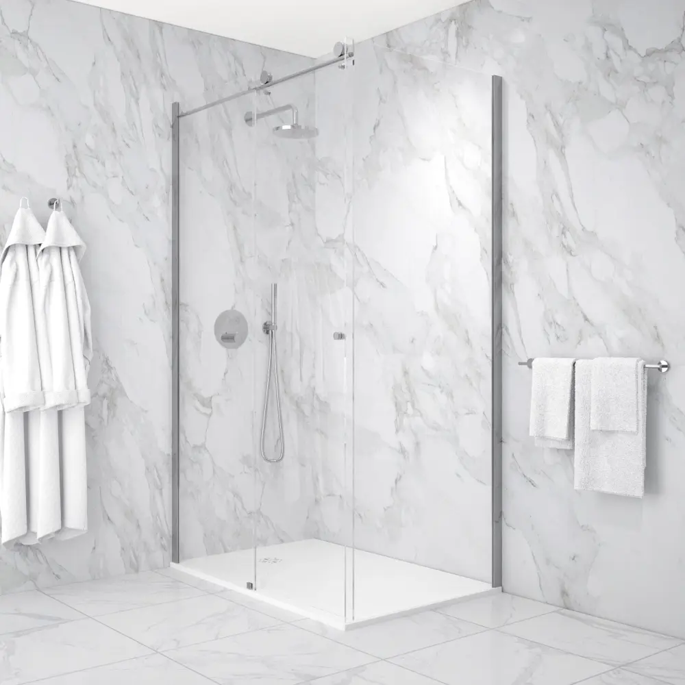 Two-sided Sliding Shower Enclosure - 1200mm x 900mm Chrome
