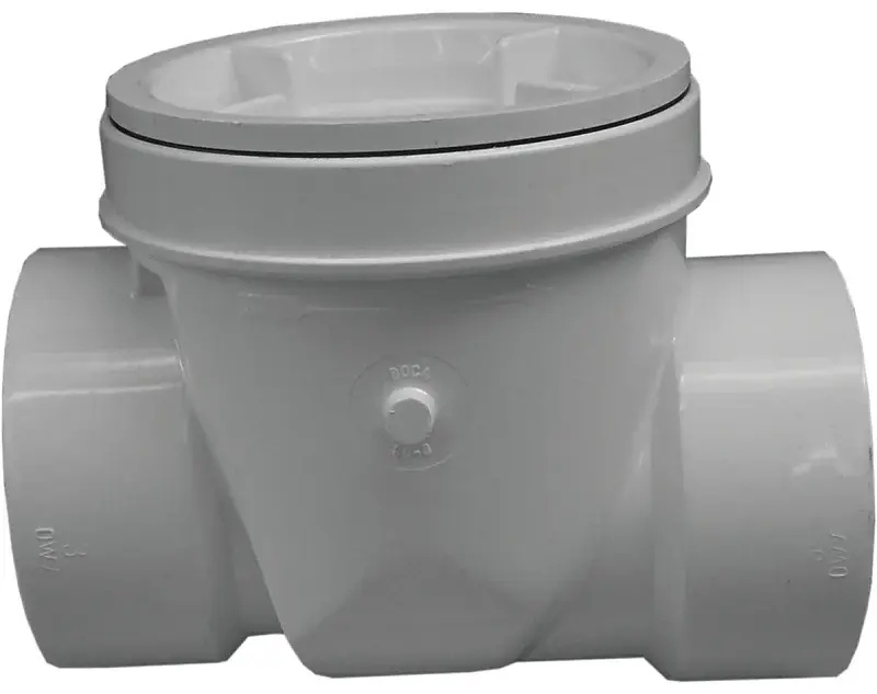 Canplas 223283W Backwater Valve, 3 Connection, Hub, PVC