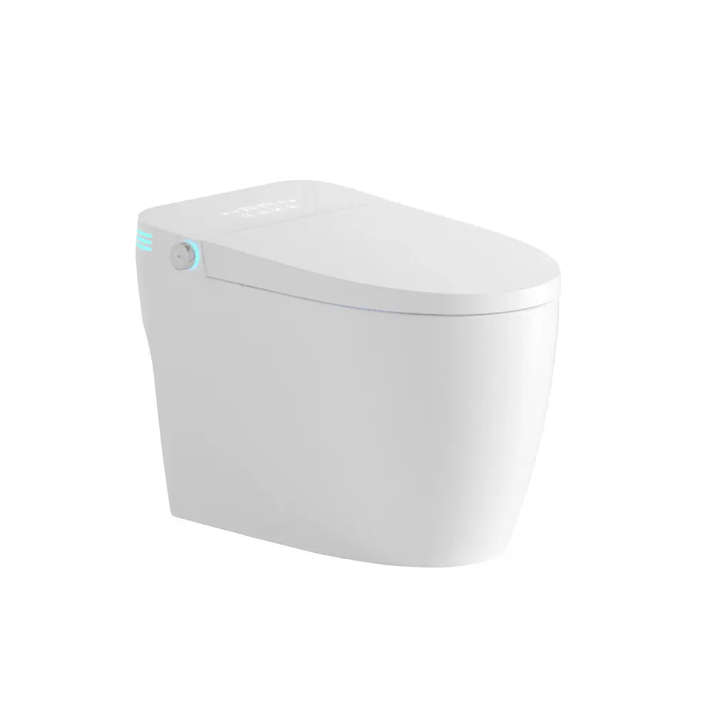 Tankless Smart Toilet Bidet Built , 1 Piece Bidet Toilet Seat, Auto Flush, Auto Open / Close, Heated Seat, Warm Water And ...
