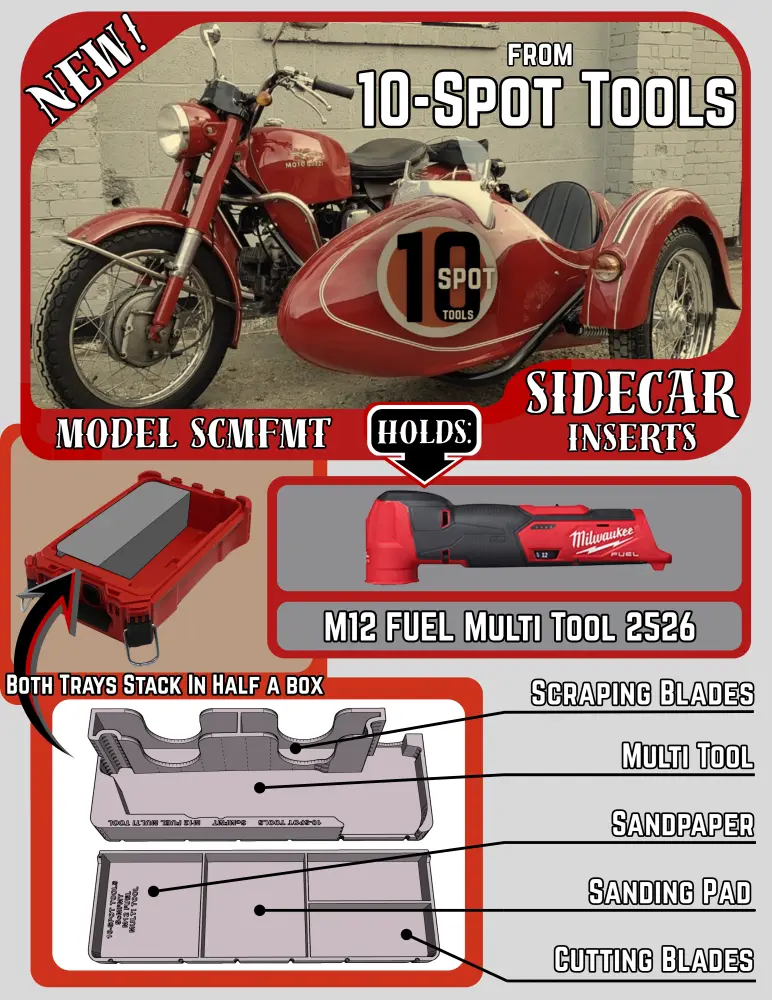Drawer Divider Packout SideCar Insert M12 FUEL Several Tool (ScMFMT)