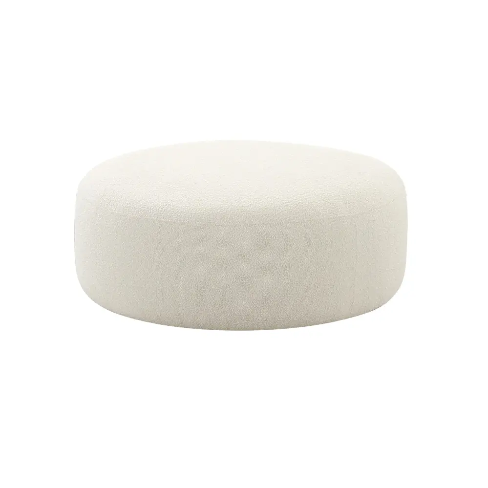 Broohah Cream Boucle Ottoman - UK Thermal Break