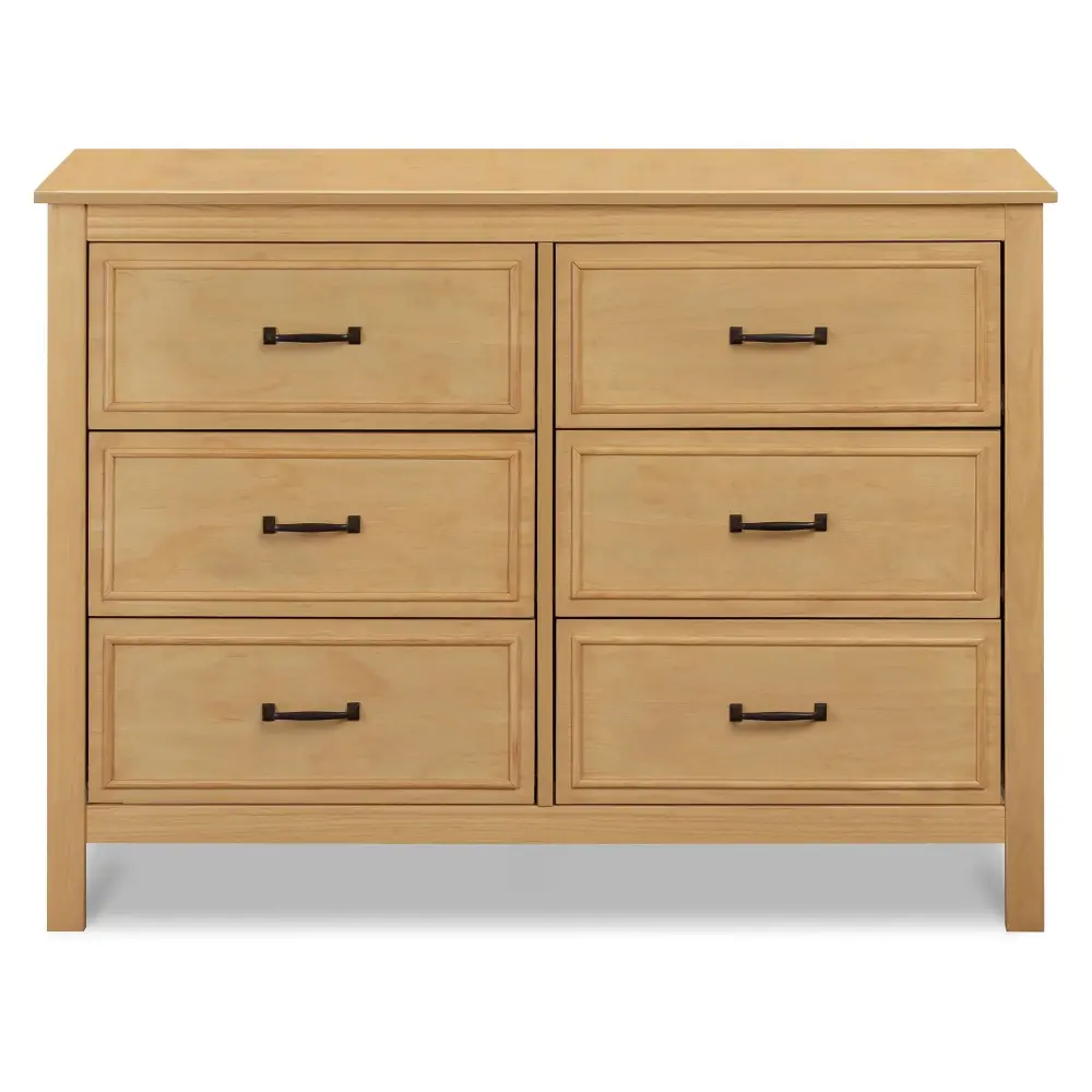 Charlie 6-Drawer Twofold Dresser - Honey