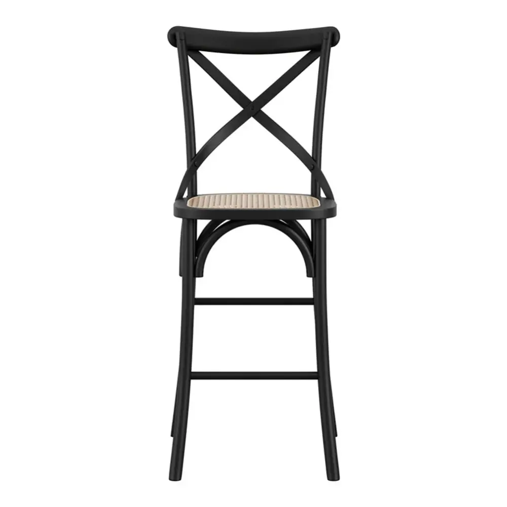 Fire Rated Fitzpatrick Cane Counter Stool - Ebony