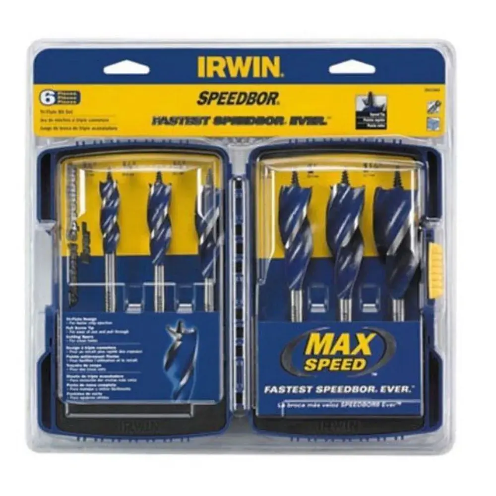 Irwin Speedbor Max 4 Inch Oal 6pc Clam Place Bulk (6 Pack) Soundproofing