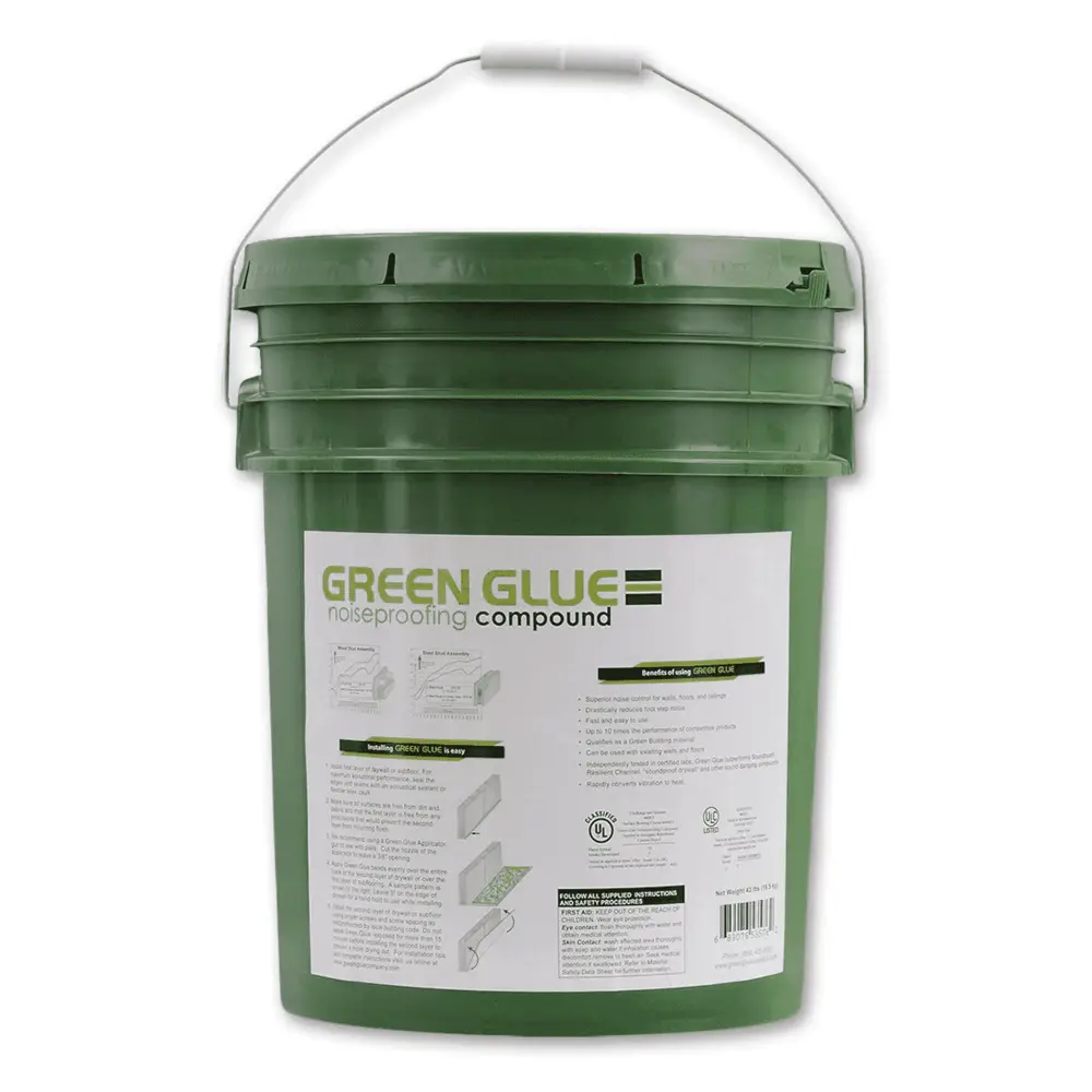Olive Glue Noiseproofing Compound 43lb Pail