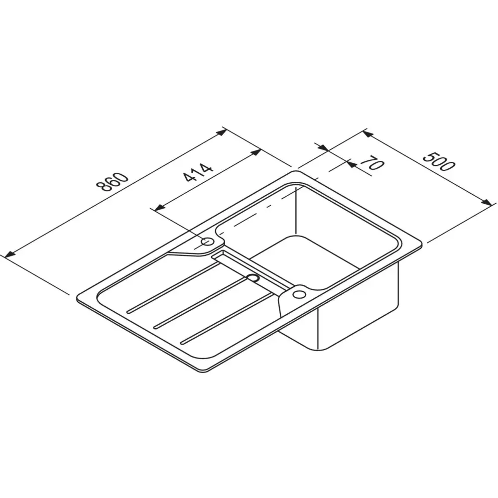 SCHOCK: Built- sink Formhaus D-100, produced CRISTALITE® Sand 87328 86 cm