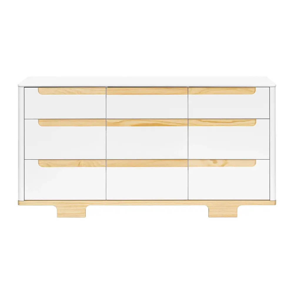 Yuzu 9-Drawer Dresser - White / Real