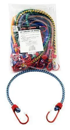 24 Inch 20 Pack Bungee Tie Downs