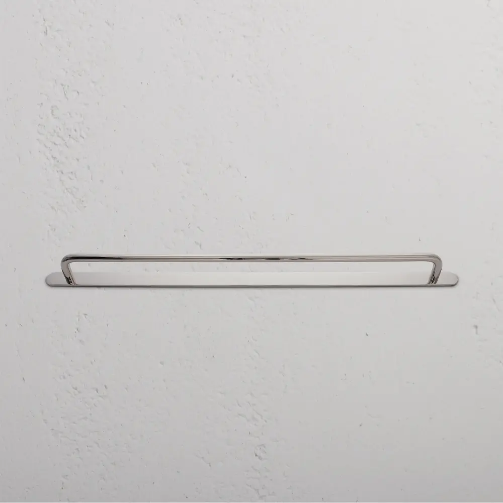 Kilburn Cabinet Handle Large - Reflective Nickel