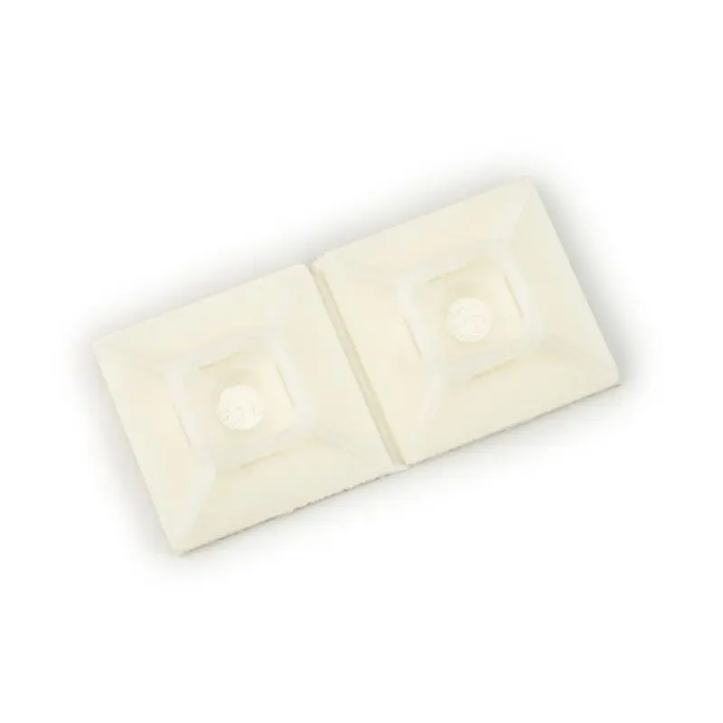 3M Cable Tie Base, 4-way Adhesive Mount, CTB1X1NTA-C Unfinished, 1 x 1 , Quantity: 500, 7100024765