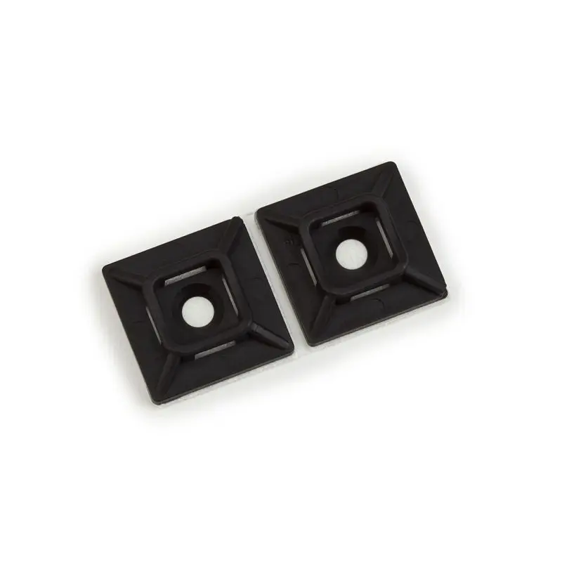 3M Cable Tie Mounting Base, 4-way Adhesive Mount, CTB1X1BKA-C Black, 1 x 1 , Quantity: 500, 7000133488