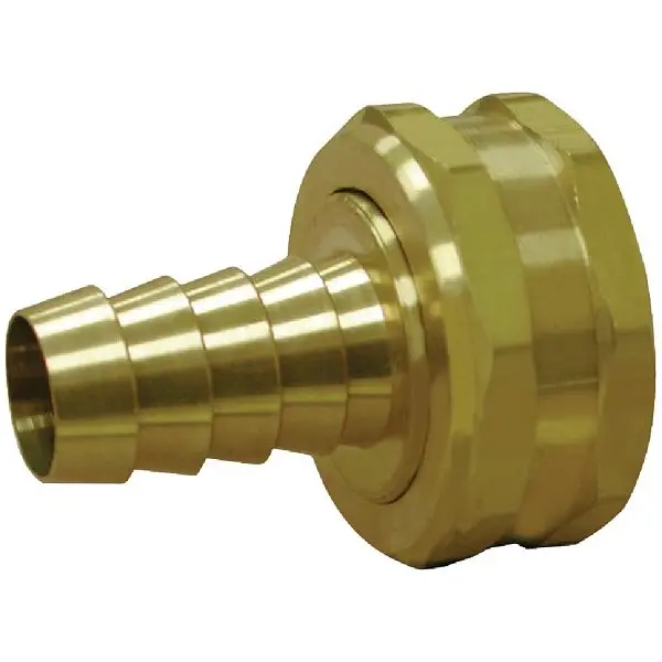 Anderson Fluorescent Metals 5/8 Inch Barb x 3/4 Inch FHT Brass Hose Swivel, 737046-1012 Anderson Metals