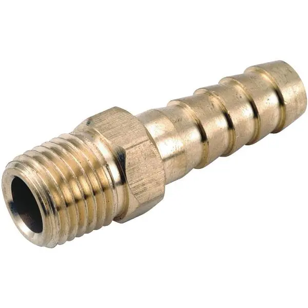 Anderson Heavy-Duty Metals 1/4 Inch ID x 3/8 Inch MPT Red Brass Hose Barb, 5 per case, 757001-0406 Anderson Metals