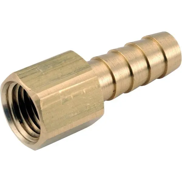 Anderson Metals 5/16 Inch ID x 1/4 Inch FPT Red Brass Hose Barb, 5 per case, 757002-0504