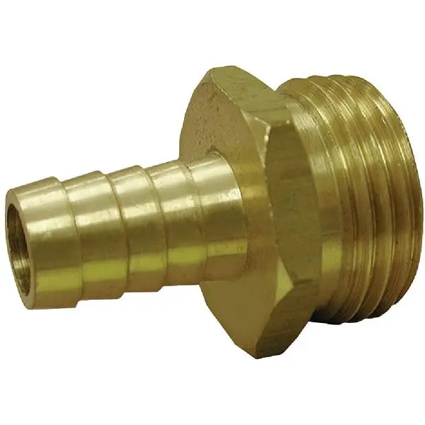 Anderson Metals 3/4 Inch Barb x 3/4 Inch MHT Brass Hose Barb, 737048-1212