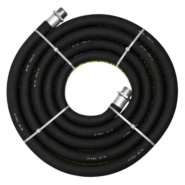 Groz Professional 12' Replacement Anti-Static Fuel Hose, 3/4" ID, 3/4" NPT Male Connection, 44077