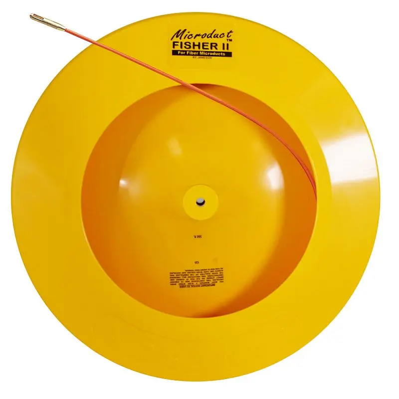 Jameson Luminous Microduct Fisher Fiberglass Fish Tape EZ-Reel, 1/8" x 350', 10-350RR-MDR