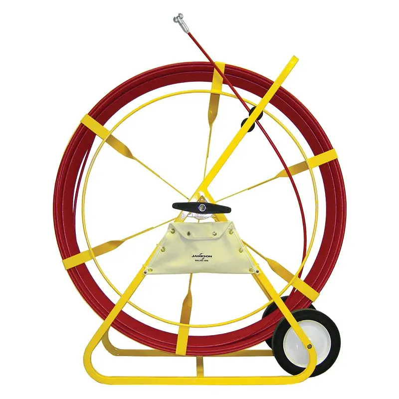 Jameson Quick-Connect Duct Hunter Traceable Rodder, 7/16" x 500', Marked Every 5', 13-716-500M