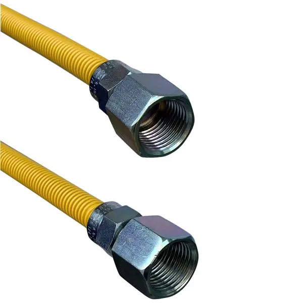 Jones Classic Stephens 3/8" OD Gas Connector, Coated Fitting, 1/2" FIP x 1/2" FIP x 36", G70129 Jones ...