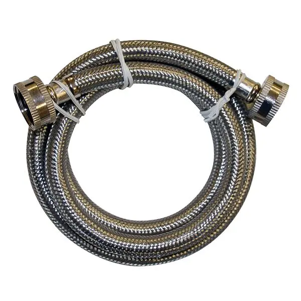 Jones Corrosion-Resistant Stephens 3/4" x 3/4" FEM Hose x FEM Hose Flexible Stainless Steel Washing Machine Conn...