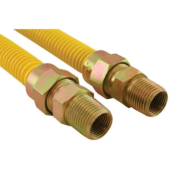 Jones Stylish Stephens 5/8" Gas Connector, Coated Fitting, 1/2" MIP x 1/2" MIP x 12", G71102 Jones Ste...