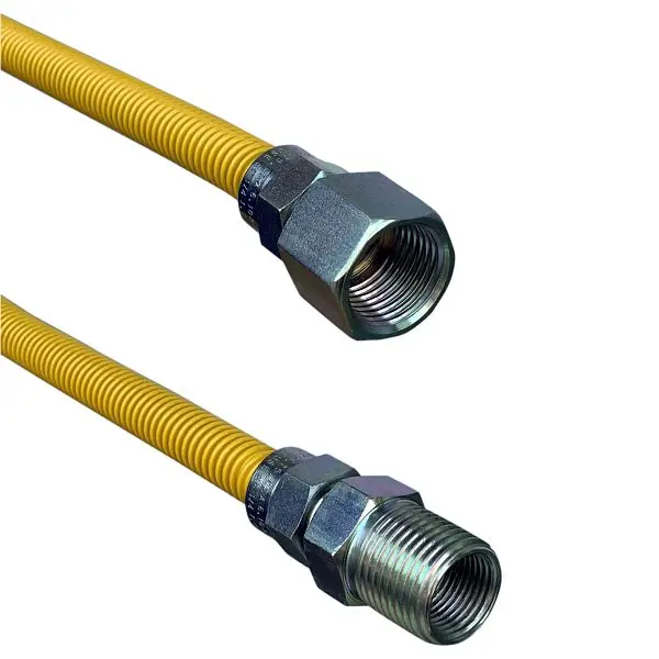 Jones Super-Strong Stephens 3/8" OD Gas Connector, Coated Fitting, 3/8” FIP x 3/8” MIP x 36”, G70134 Jones Step...