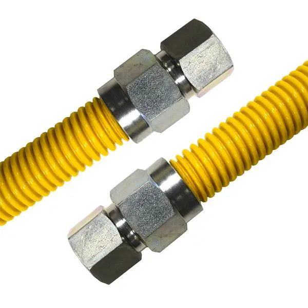 Jones Upgraded Stephens 1" OD Gas Connector, Coated Fitting, 3/4” FIP x 3/4” FIP x 72”, G76073 Jones Stephens