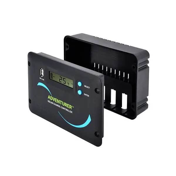 Renogy Adventurer Li- 30A PWM Flush Mount Charge Regulationler w/ LCD Presentation, RNG-CTRL-ADV30-LI